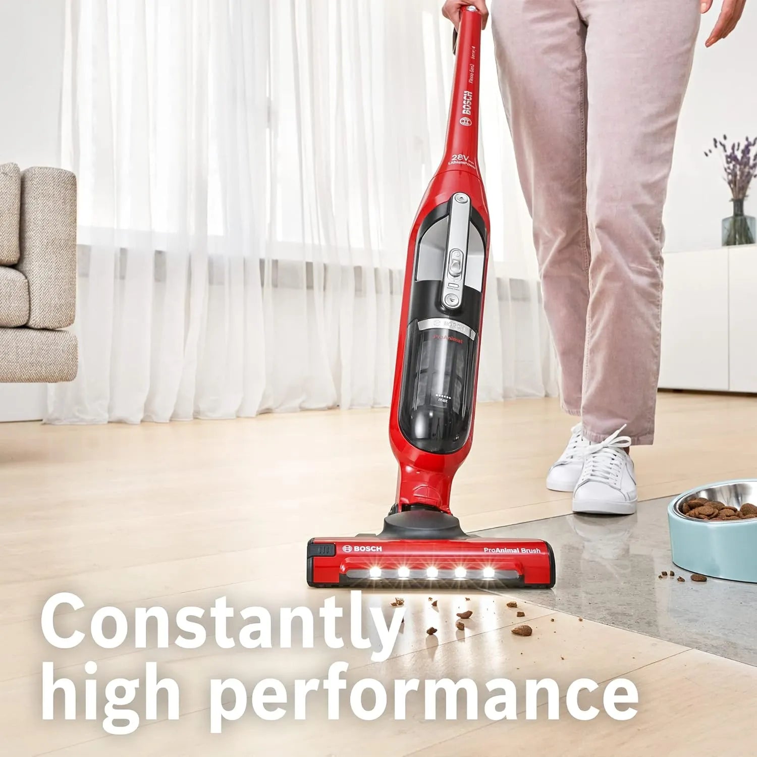 Bosch Flexxo Gen2 Series 4 ProAnimal 2 in 1 BBH3ZOOGB Cordless Vacuum Cleaner Red - Clearance
