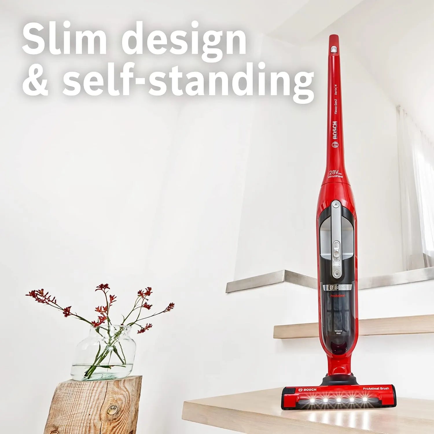 Bosch Flexxo Gen2 Series 4 ProAnimal 2 in 1 BBH3ZOOGB Cordless Vacuum Cleaner Red - Clearance