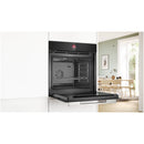 Bosch HBG7341B1B 60cm Series 8 Catalyic Electric Built in Single Oven with Air Fry Function in Black