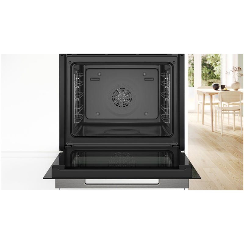 Bosch HBG7341B1B 60cm Series 8 Catalyic Electric Built in Single Oven with Air Fry Function in Black