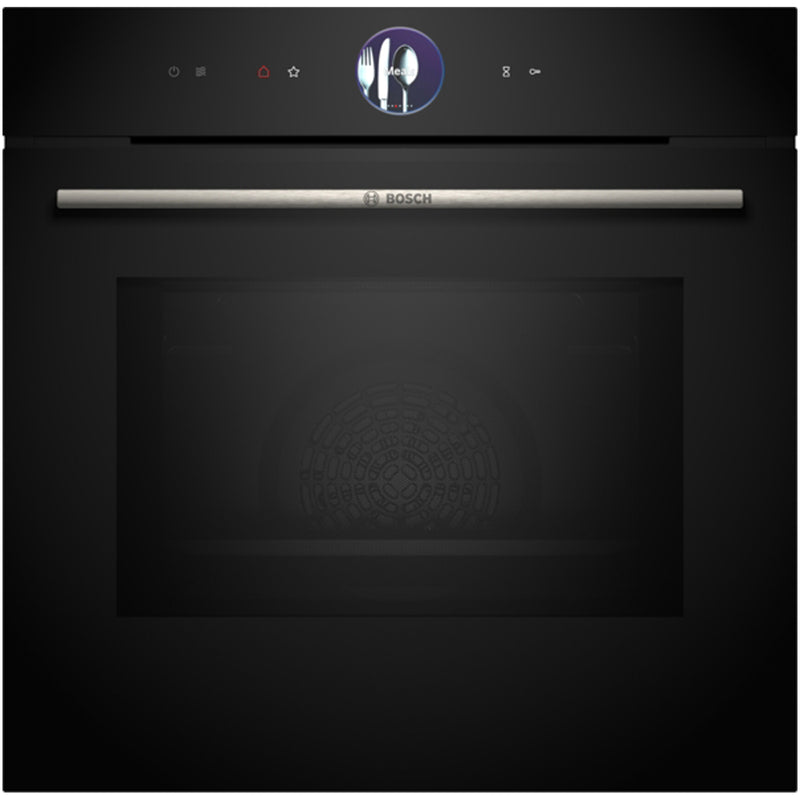 Bosch HMG7764B1B Series 8 Pyrolytic Electric Built in Single Oven with Microwave and Air Fry Function in Black