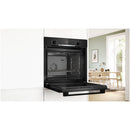 Bosch HQA534BB3B 60cm Series 8 Electric Built in Single Oven with Added Steam Function in Black