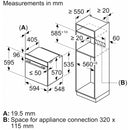 Bosch HQA574BB3B Series 4 71L Built-In Electric Single Pyrolytic Oven Black - A+ Rated