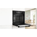 Bosch HQA574BB3B Series 4 71L Built-In Electric Single Pyrolytic Oven Black - A+ Rated