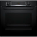 Bosch HQA574BB3B Series 4 71L Built-In Electric Single Pyrolytic Oven Black - A+ Rated