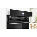 Bosch HRG7764B1B Series 8 Pyrolytic Built in Single Electric Oven with Added Steam Funtion and Air Fry in Black