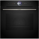 Bosch HRG7764B1B Series 8 Pyrolytic Built in Single Electric Oven with Added Steam Funtion and Air Fry in Black