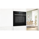 Bosch HSG7584B1 Series 8 71L Built-In Electric Single Oven Black - A+ Rated