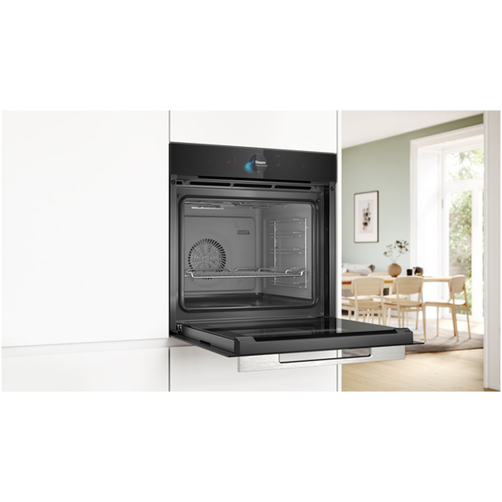 Bosch HSG7584B1 Series 8 71L Built-In Electric Single Oven Black - A+ Rated