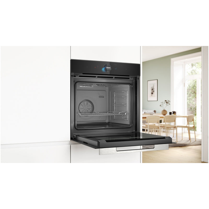 Bosch HSG7584B1 Series 8 71L Built-In Electric Single Oven Black - A+ Rated