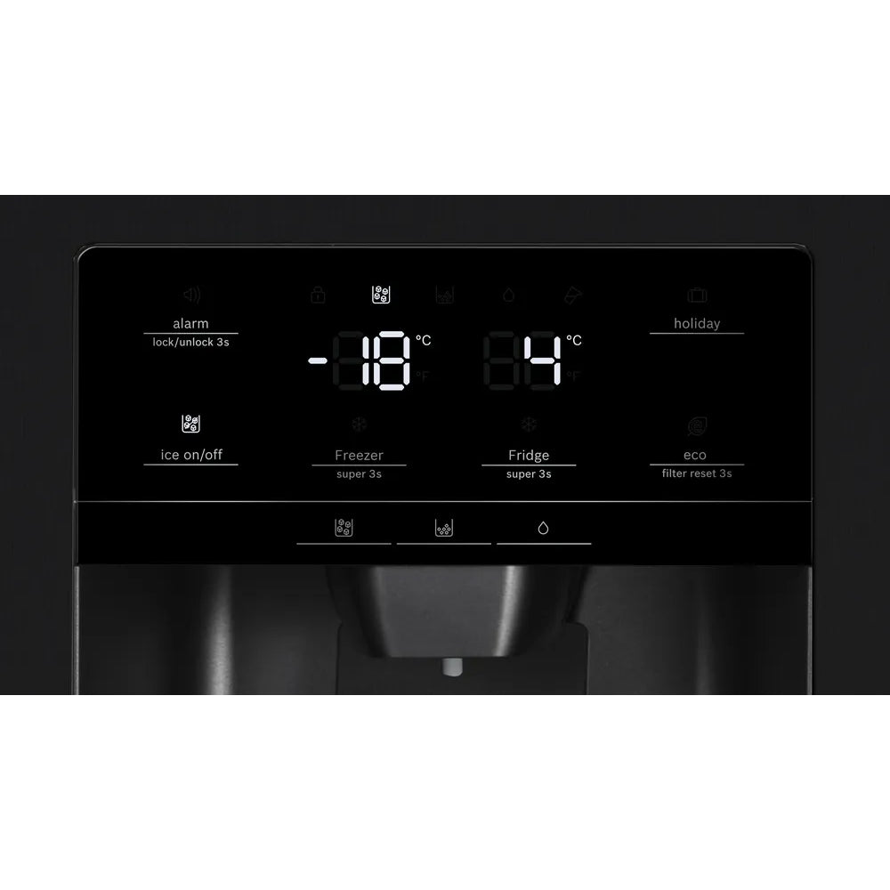Bosch KAD93ABEP Series 6 American Side By Side Total No Frost Fridge Freezer Black