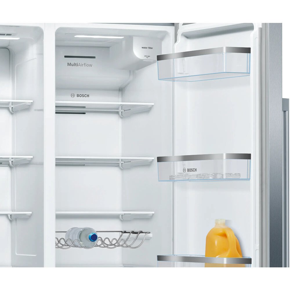 Bosch KAD93AIERG Series 6 Plumbed American Fridge Freezer Stainless Steel - E Rated Stainless Steel