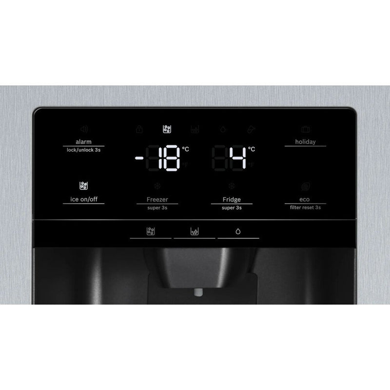 Bosch KAD93AIERG Series 6 Plumbed American Fridge Freezer Stainless Steel - E Rated Stainless Steel