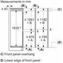 Bosch KBN96NSE1G Series 2 Fully Integrated 60/40 Fridge Freezer Frost Free - E Rated
