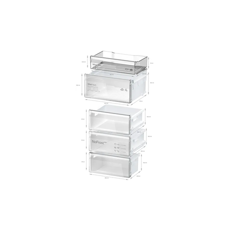 Bosch KGN392LAF Series 4  60cm No Frost Fridge Freezer Stainless Steel
