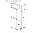 Bosch KIN85NFE0G Series 2 Fully Integrated 50/50 Fridge Freezer Frost Free - E Rated