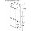 Bosch KIN86NFE0G Series 2 Fully Integrated 60/40 Fridge Freezer Frost Free White - E Rated