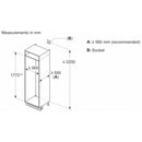 Bosch KIN86NFE0G Series 2 Fully Integrated 60/40 Fridge Freezer Frost Free White - E Rated