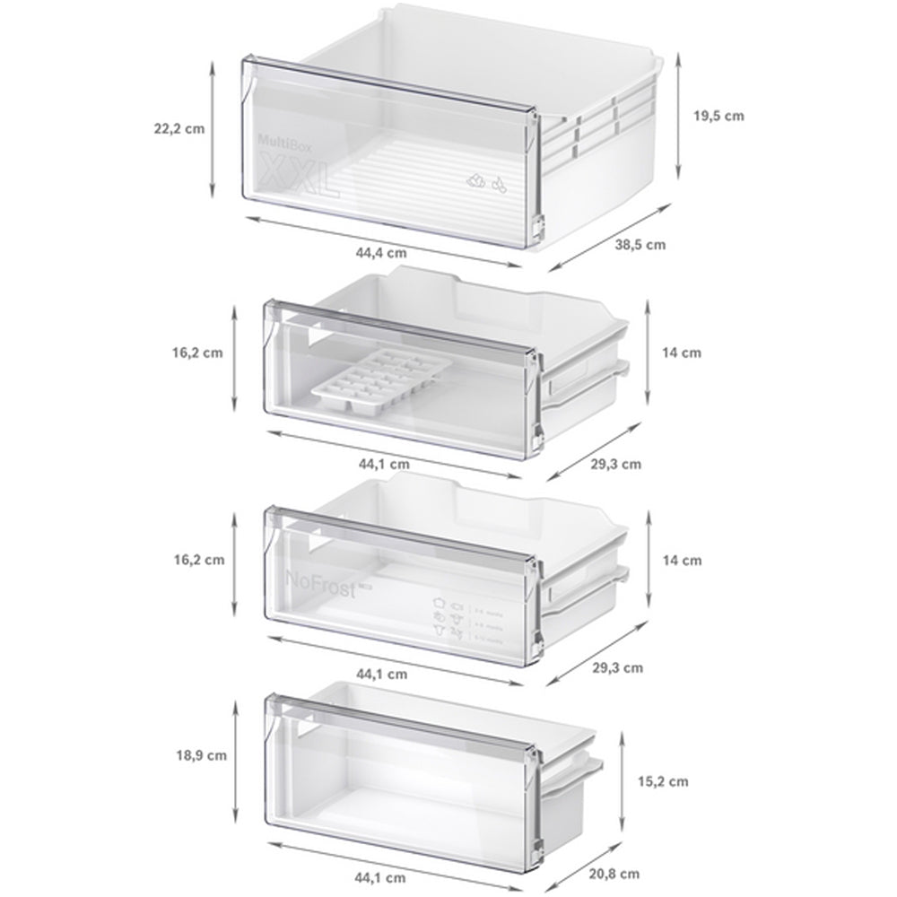 Bosch KIN96NSE0G Series 2 Fully Integrated 60/40 Fridge Freezer Frost Free - E Rated