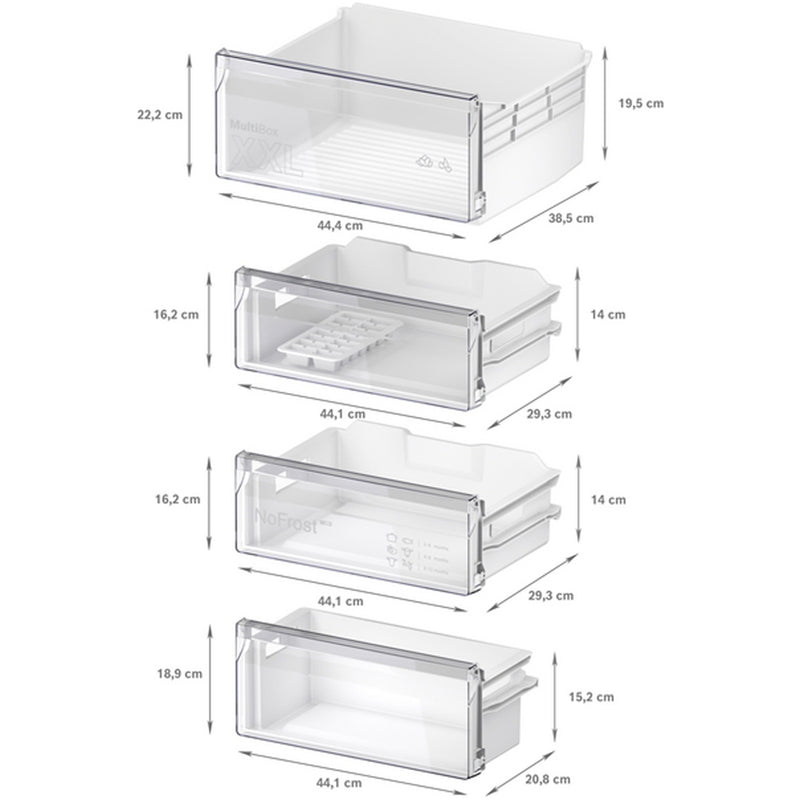 Bosch KIN96NSE0G Series 2 Fully Integrated 60/40 Fridge Freezer Frost Free - E Rated