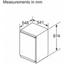Bosch KIR21NSE0 Series 2 Fully Integrated Larder Fridge with Sliding Hinge - E Rated
