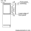 Bosch KIR21NSE0 Series 2 Fully Integrated Larder Fridge with Sliding Hinge - E Rated