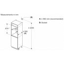 Bosch KIR21NSE0 Series 2 Fully Integrated Larder Fridge with Sliding Hinge - E Rated