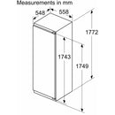 Bosch KIR81VFE0G Series 4 Integrated Tall Larder Fridge