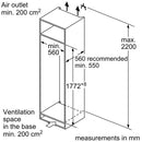 Bosch KIR81VFE0G Series 4 Integrated Tall Larder Fridge