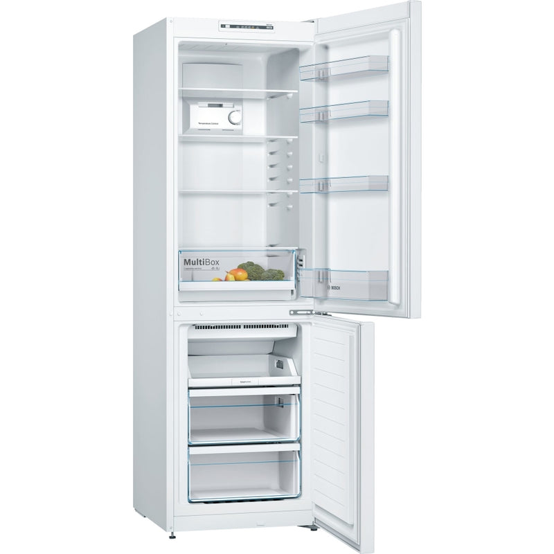 Bosch Series 2 KGN36NWEAG 186cm Freestanding Frost Free Fridge Freezer White - E Rated