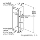 Bosch Series 4 GIN81VEE0G Built in 177cm Frost Free Upright Freezer - Clearance