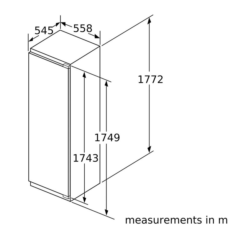 Bosch Series 4 GIN81VEE0G Built in 177cm Frost Free Upright Freezer - Clearance