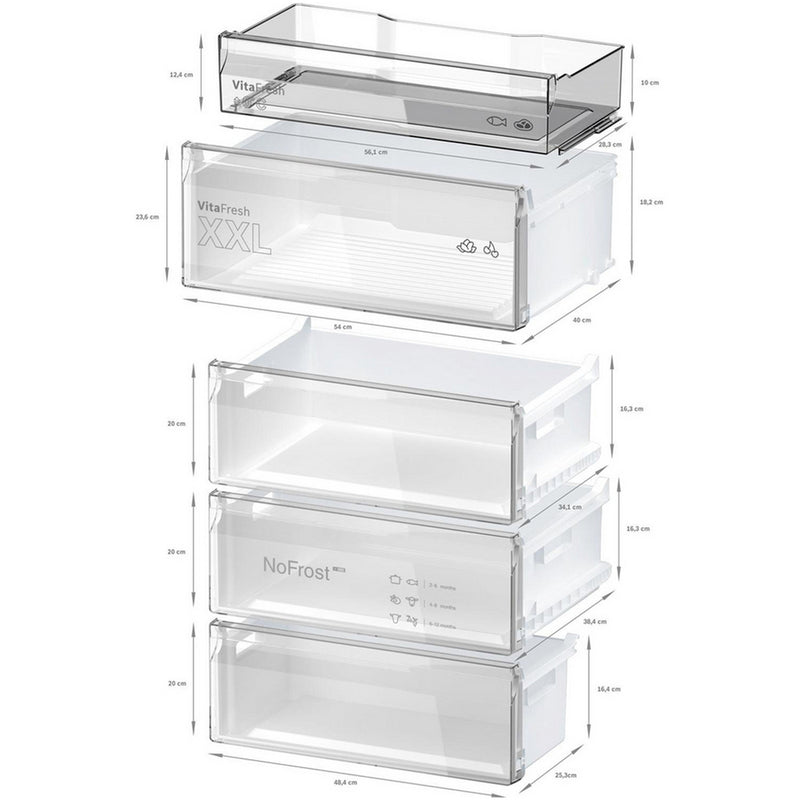 Bosch Series 4 KGN492LDFG Free-standing Frost Free Fridge Freezer Stainless Steele