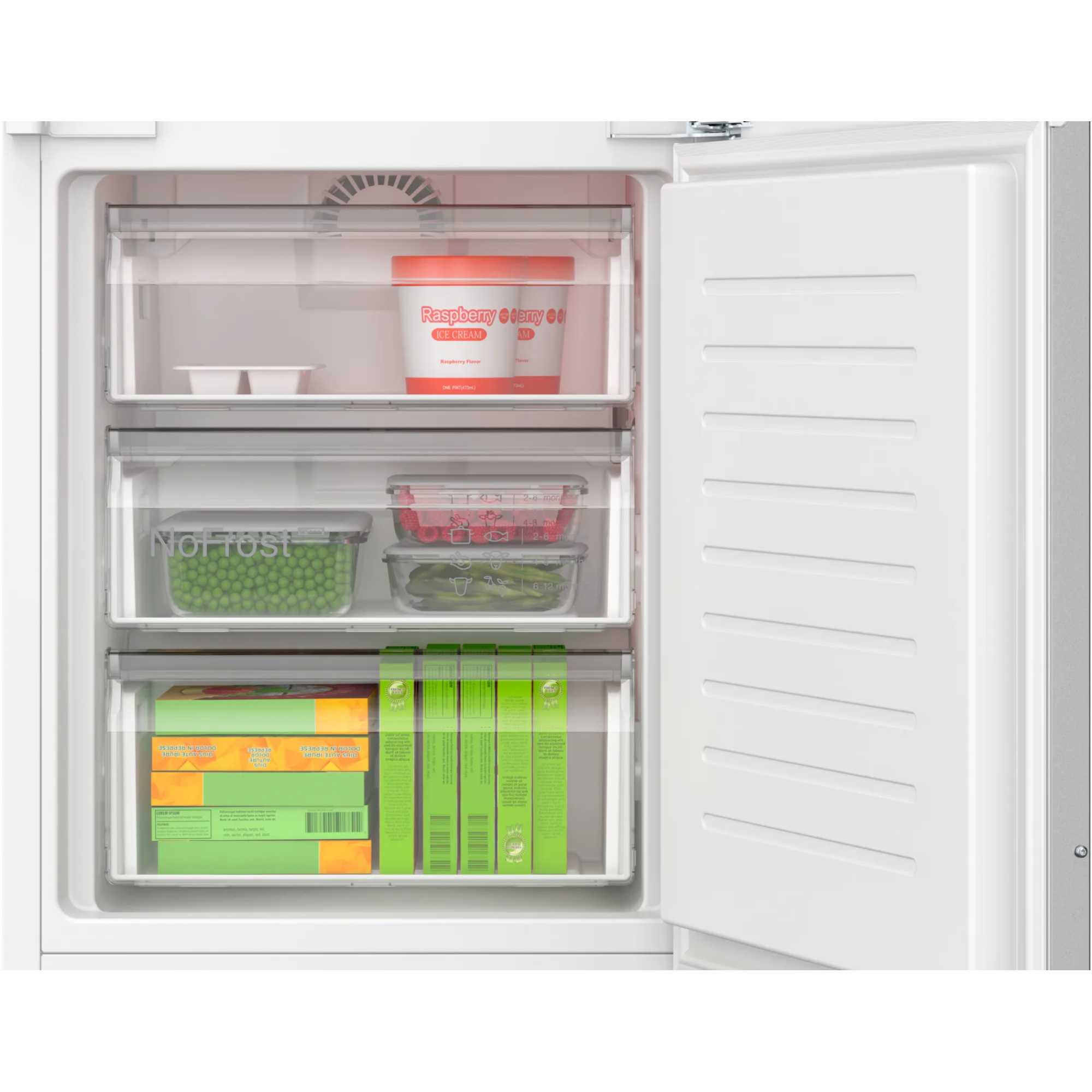Bosch Series 4 KIN96VFD0 194cm High Frost Free Built-in Fridge Freezer White - D Rated