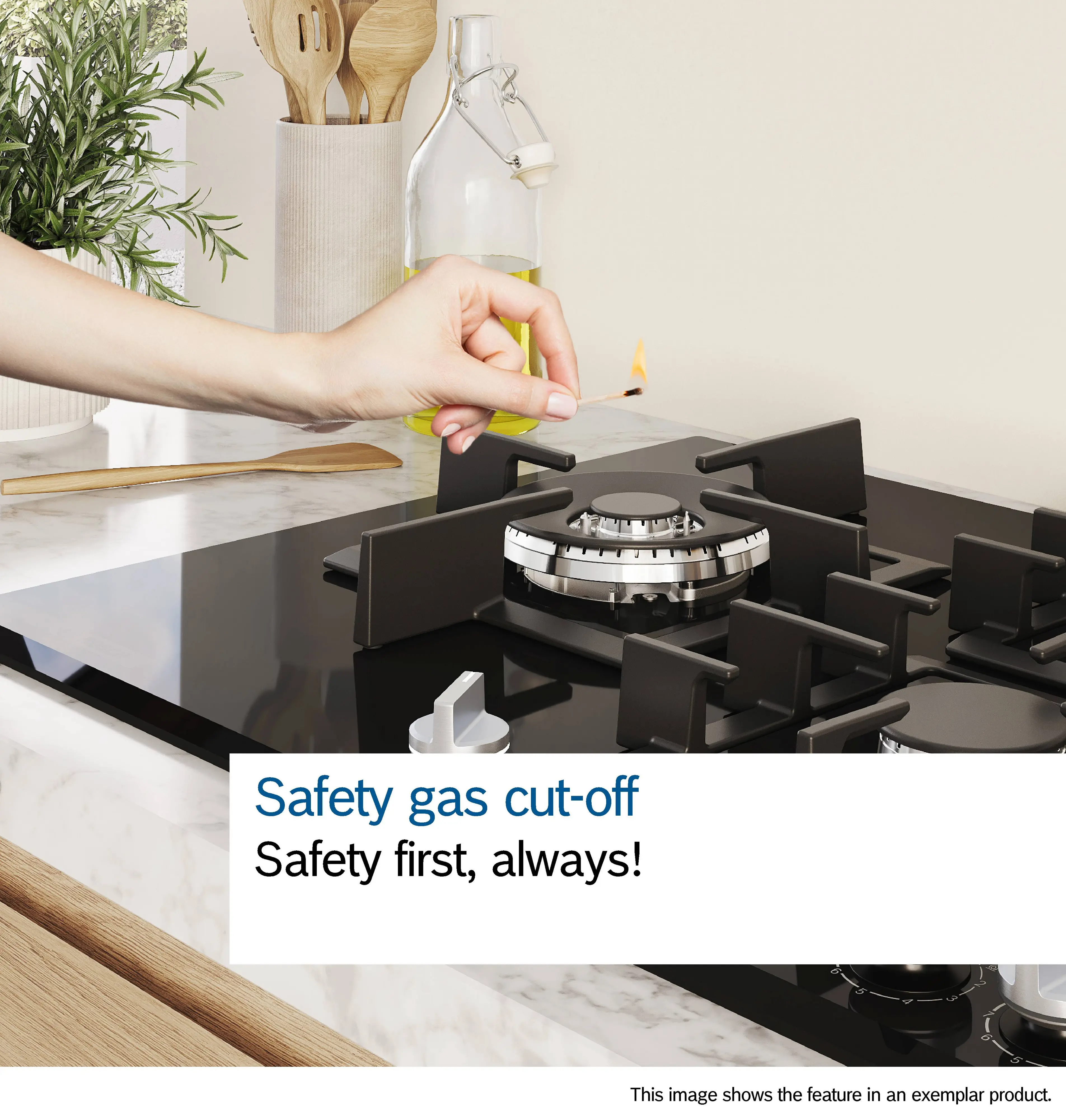 Bosch Series 4 PGM7B5K90 75cm Gas Hob Stainless Steel