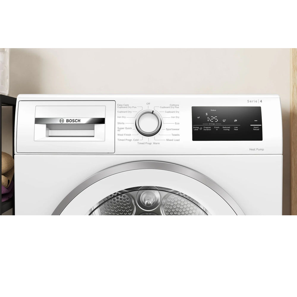Bosch Series 4 WTH85226GB 8kg Freestanding Heat Pump Tumble Dryer White - A++ Rated White