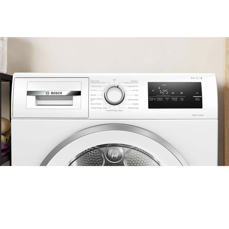 Bosch Series 4 WTH85226GB 8kg Freestanding Heat Pump Tumble Dryer White - A++ Rated White