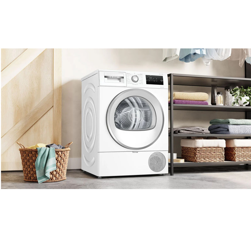 Bosch Series 4 WTH85226GB 8kg Freestanding Heat Pump Tumble Dryer White - A++ Rated White