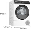Bosch Series 6 WQH246D9GB Freestanding 9kg Heat Pump Tumble Dryer White