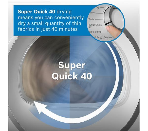 Bosch Series 8 WRB247C9GB WiFi-Enabled 9kg Freestanding Heat Pump Tumble Dryer