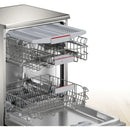 Bosch SMS4EMI06G Series 4 Wifi Connected Freestanding Full Size Dishwasher - Silver Inox with 14 Place Settings Silver
