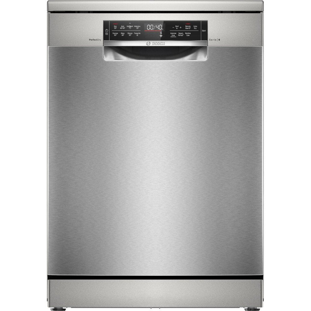 Bosch SMS6TCI02G Series 6 Freestanding Dishwasher Stainless Steel with 14 Place Settings