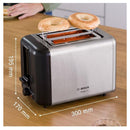 Bosch TAT3P420GB DesignLine 2 Slice Toaster Stainless Steel Stainless Steel