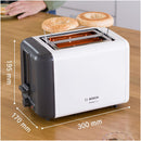 Bosch TAT3P421GB DesignLine 2 Slice Toaster White White