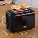 Bosch TAT3P423GB DesignLine 2 Slice Toaster Black Black