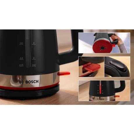 Bosch TWK4M223GB MyMoment kettle 1.7L Black Black