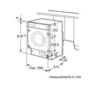 Bosch WIW28302GB Series 6 Integrated 8kg 1400 Spin Washing Machine White