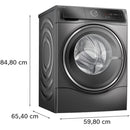 Bosch WNC254ARGB Series 8 10.5+6kg Washer Dryer with 1400 Spin Graphite - D Rated