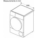 Bosch WQB246C9GB Series 8 9kg Heat Pump Tumble Dryer White - A+++ Rated