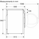 Bosch WQG245R1GB Series 6 9kg Heat Pump Tumble Dryer Graphite - A+++ Rated